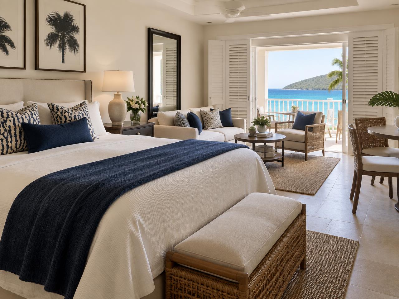 Bright studio interior at Ocean's Edge